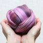 Irises Purple - Merino Wool Roving