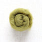 Olive Green Carded Maori Wool Batting for Needle Felting and Wet Felting - 1 oz.