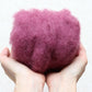 Onion Purple Carded Maori Wool Batting for Needle Felting and Wet Felting - 1 oz.