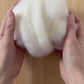 Snowfall - Carded Corriedale Sliver for Needle Felting, Wet Felting, Spinning, Weaving - 1 oz.