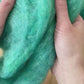 Sea Green - Wool Batting for Needle Felting, Wet Felting - 1 oz.