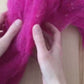 Raspberry Needle Felting Wool, Wool Batting, Batts, Wet Felting, Spinning, Dyed Felting Wool, Fuchsia, Berry, Fiber Art Supplies