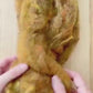 Needle Felting Wool, Batting, Amber, Batts, Wet Felting, Spinning, Weaving, Dyed Felting Wool, Fox Color, Rust, Gold, Fiber Art Supplies