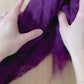 Plum Carded Wool Batting for Needle Felting, Wet Felting, Spinning - 1 oz.