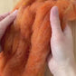 Harvest Moon Orange Carded Wool Batting for Needle Felting, Wet Felting, Spinning - 1 oz.