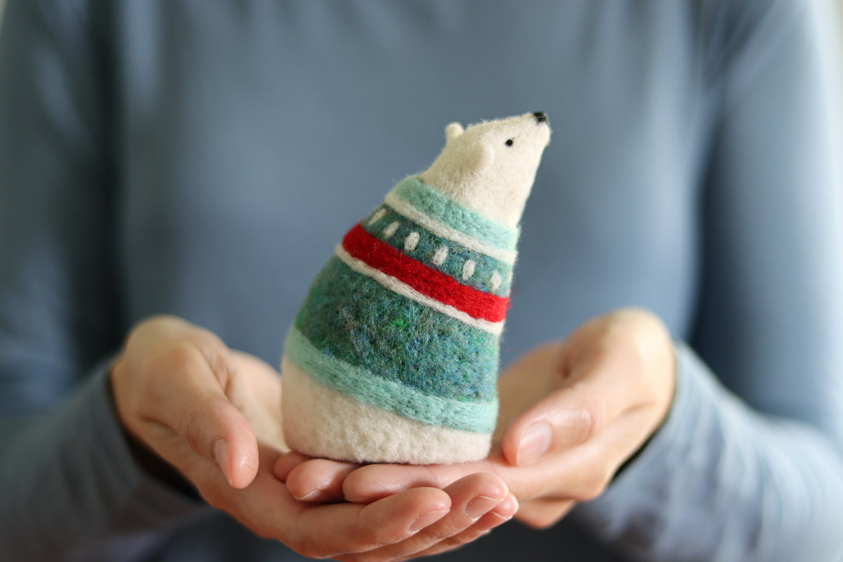 Needle Felted Sweater Bear Workshop - VIRTUAL