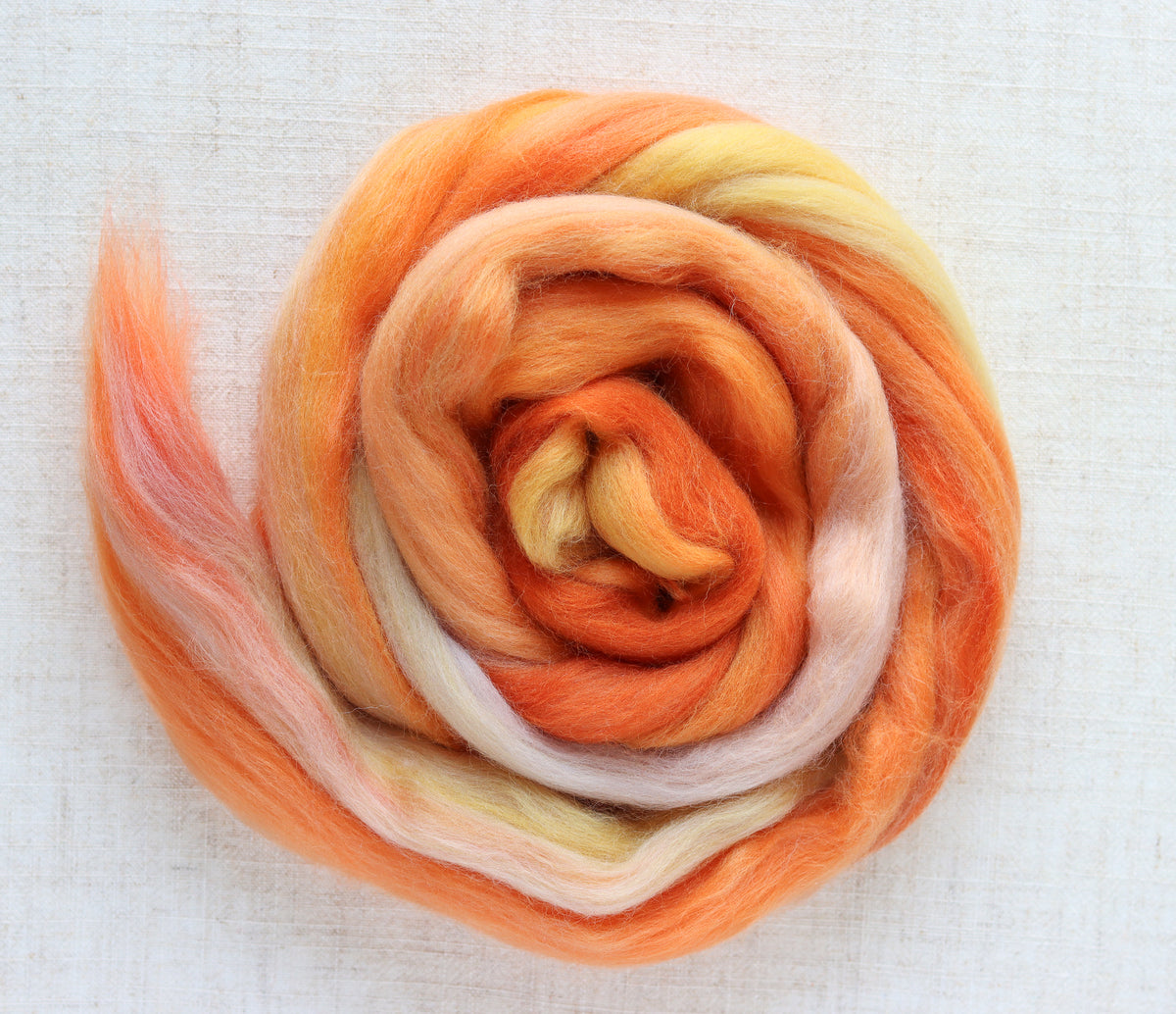Women Friends Orange - Merino Wool Roving