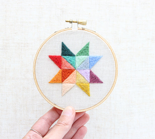 Needle Felted Quilt Star Workshop