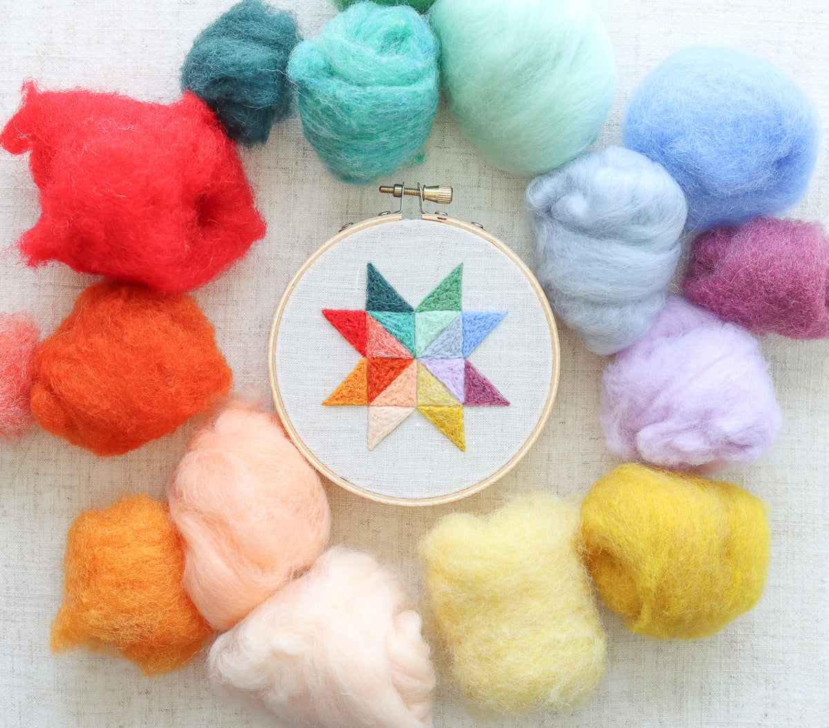 Needle Felted Quilt Star Workshop