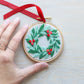 Christmas Wreath Ornament - Needle Felting Kit -  Beginner