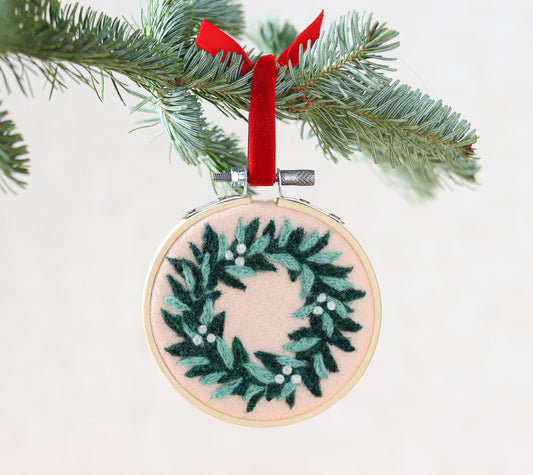 Needle Felted Wreath Ornament