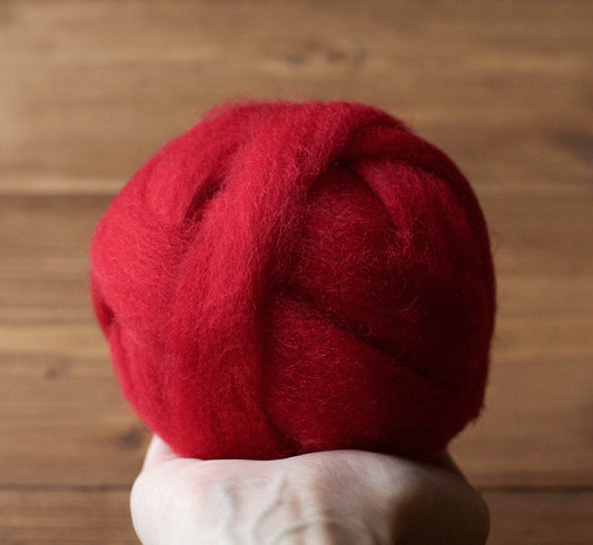 Crimson - Wool Roving