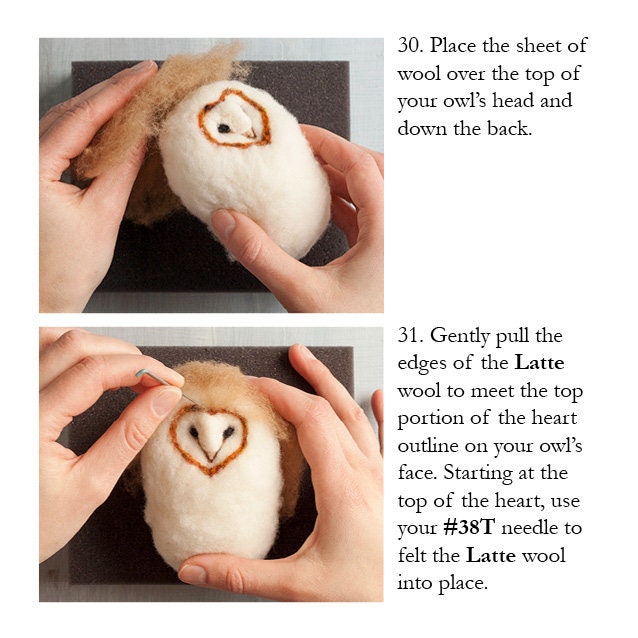 Barn Owl Needle Felting Kit - Intermediate