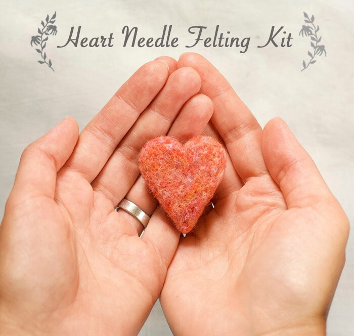 Heart - Needle Felted Kit - Beginner