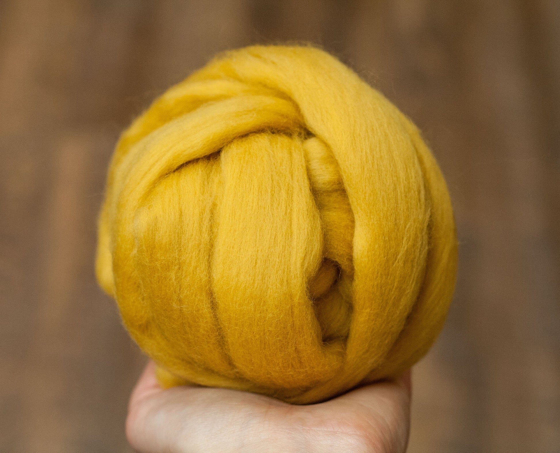 Natural Wool Roving for Felting - Gold - 051221507298