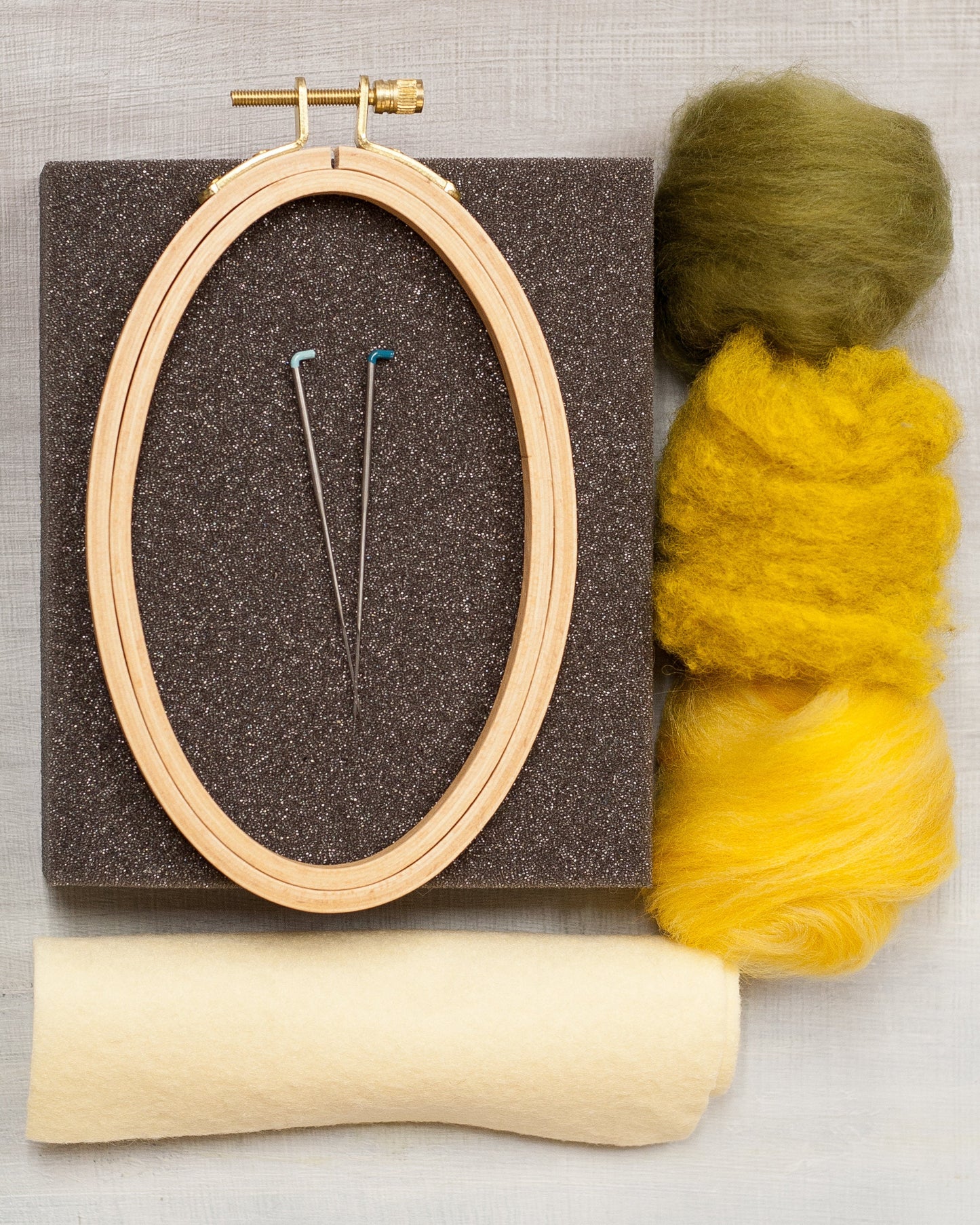 Goldenrod Wall Hanging - Needle Felting Kit -  Beginner