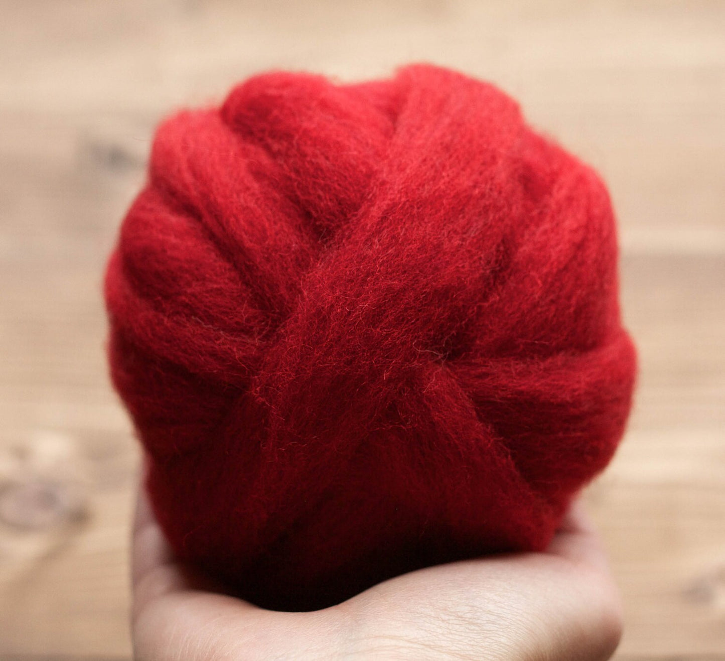 Carmine Red - Wool Roving