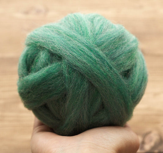 Soft Emerald - Wool Roving