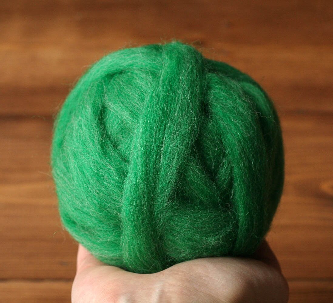 Malachite - Wool Roving